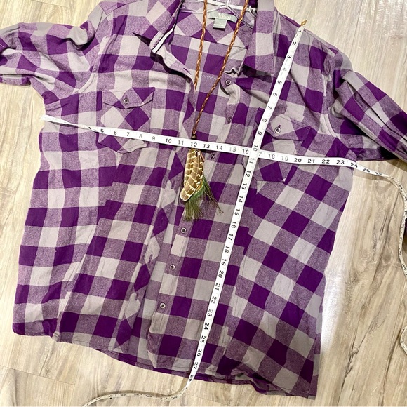 Wearable ART Enchanting MOON back detailing purple buffalo flannel shirt/shacket - Picture 16 of 16